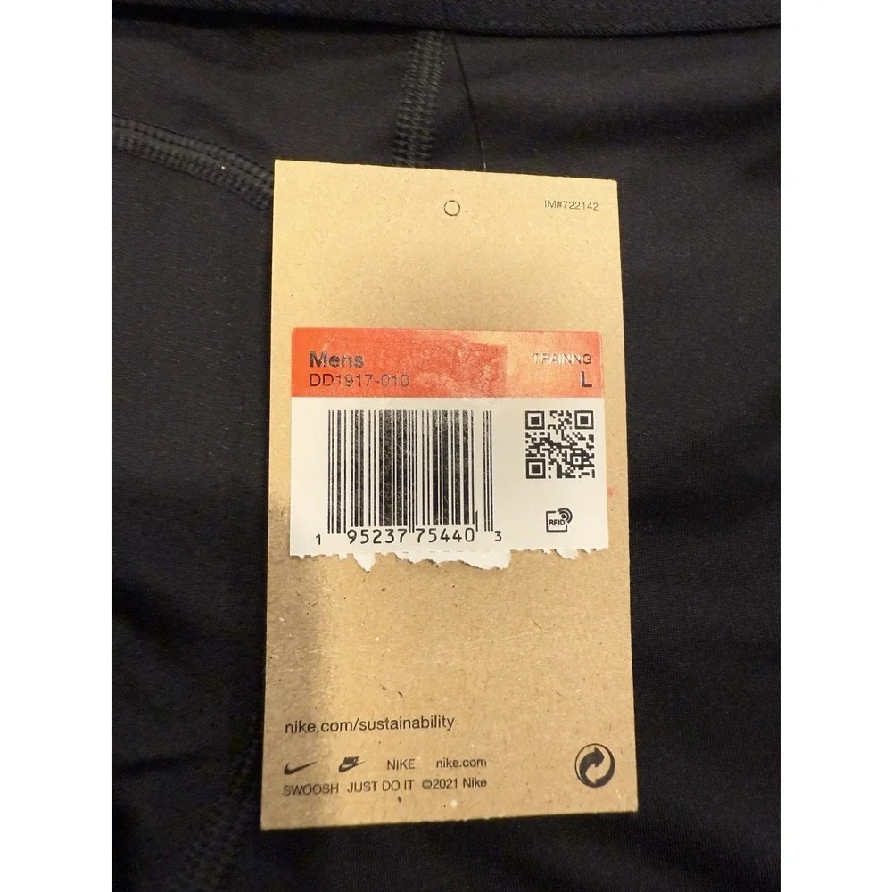 Nike Pro Dri-FIT Compression Shorts Mens Large Black DD1917 Tight Fit Training